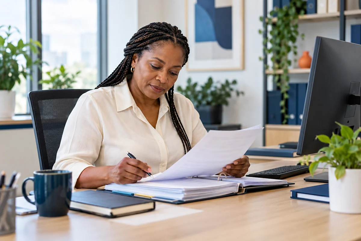 Illustrative workplace photograph for ISO 27701 Internal Auditing