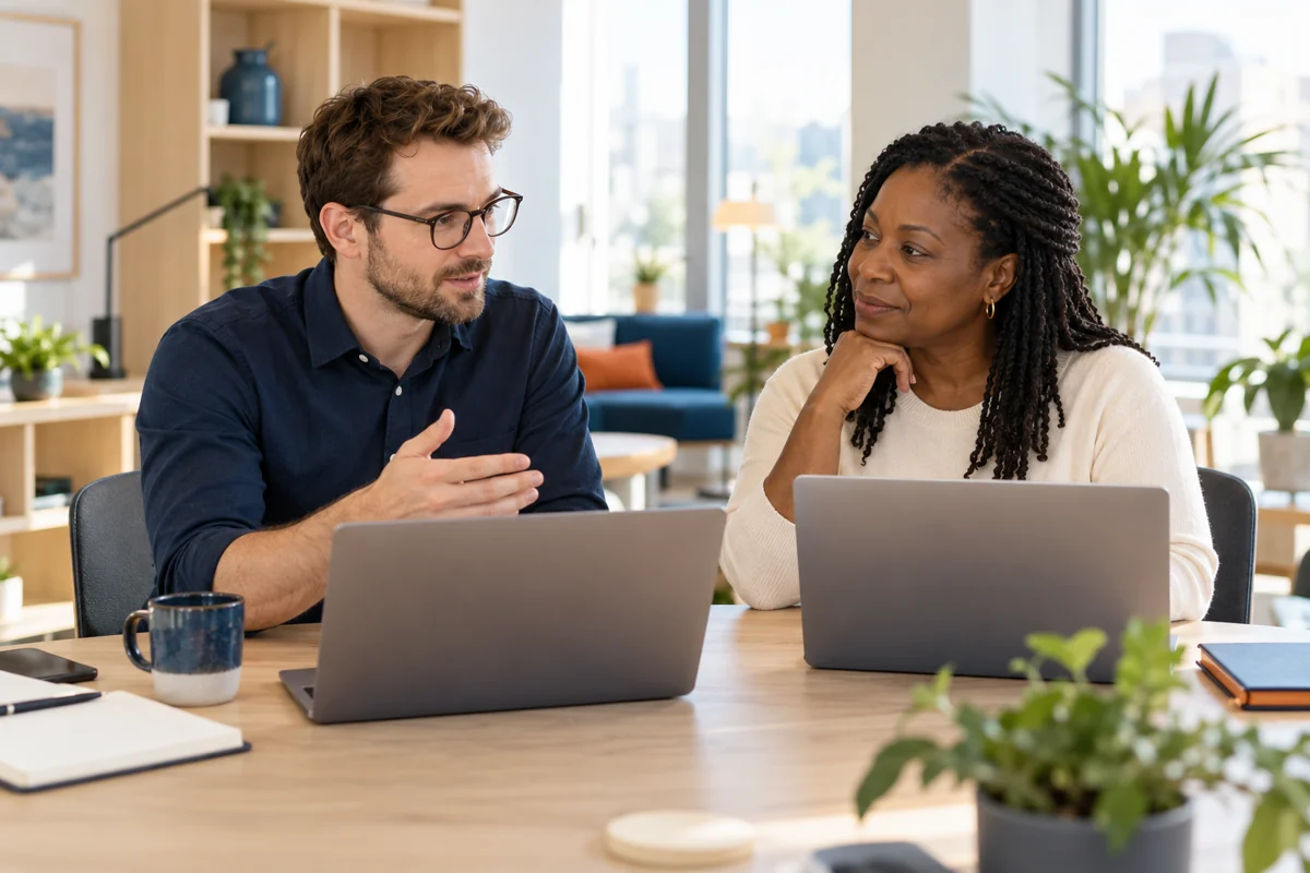 Illustrative workplace photograph for Data Privacy Workspace — coming soon